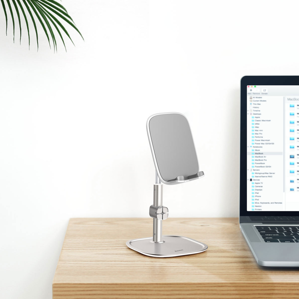 Держатель для телефона/планшета Baseus Literary Youth Desktop Bracket (Telescopic) - Silver