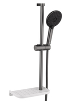 Смеситель для ванны с душевым гарнитуром WONZON & WOGHAND ALFA, Темный графит (WW-AE3201-BGG)