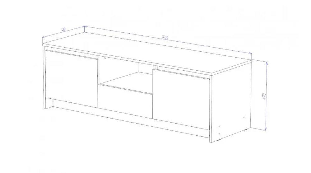 Бостон Тумба ТВ Дуб вотан/венге