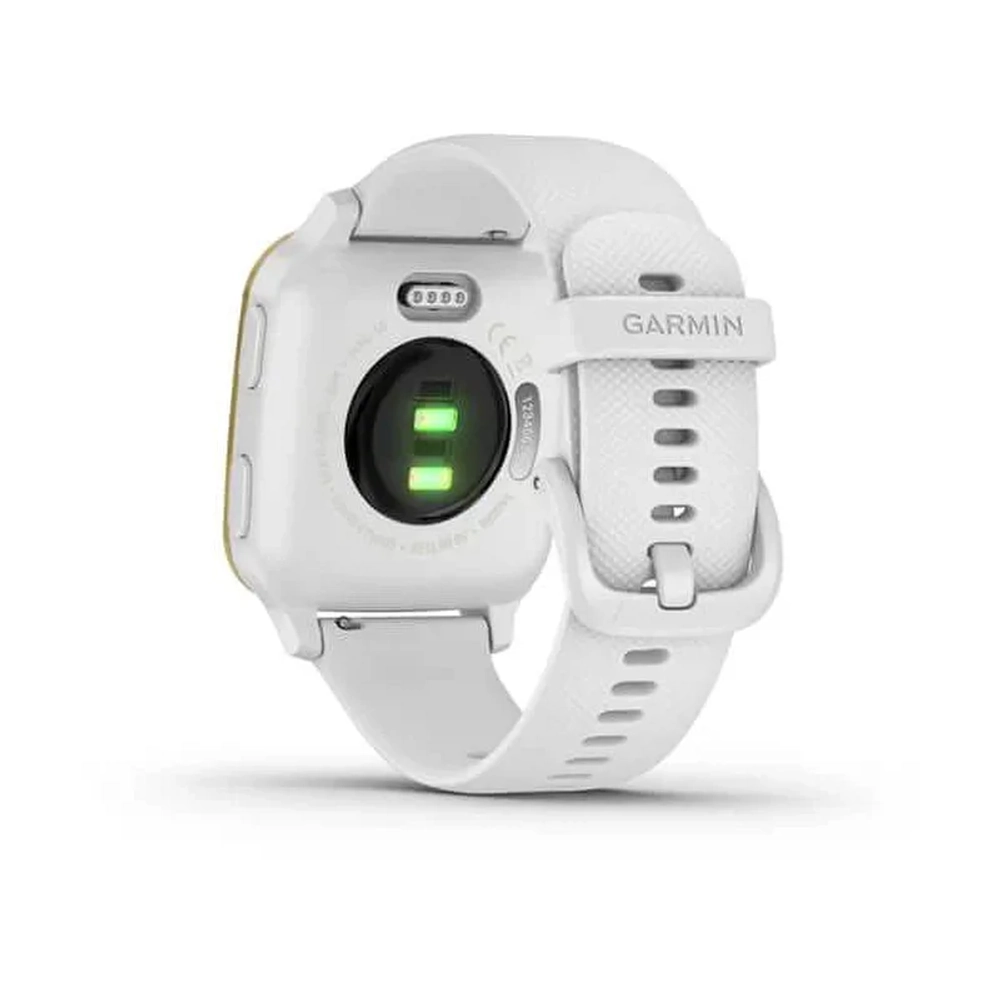 Смарт-часы Garmin Venu Sq белый с золотистым алюминиевым безелем и с силиконовым ремешком 010-02427-11