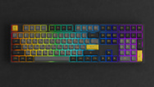 AKKO 5108S-Black&Gold USB Cable RGB Hot Swap V3 Cream Yellow switches,ASA profile keycap