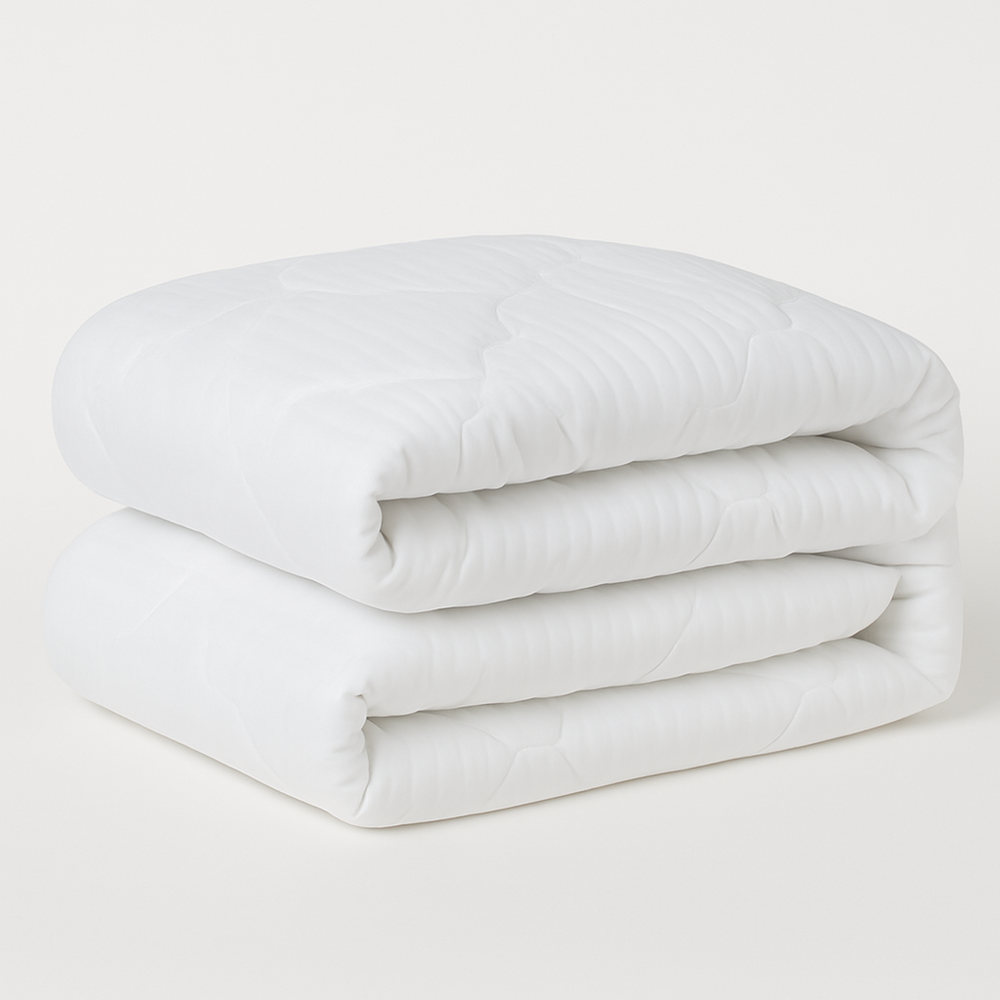 Одеяло всесезонное окантованое, хлопок, страйп-сатин, 300г/м2