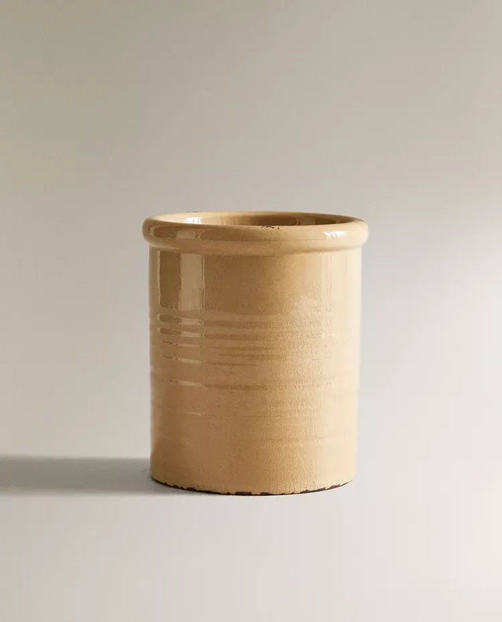 ZARA HOME КЕРАМИЧЕСКАЯ ВАЗА, БЕЖЕВЫЙ