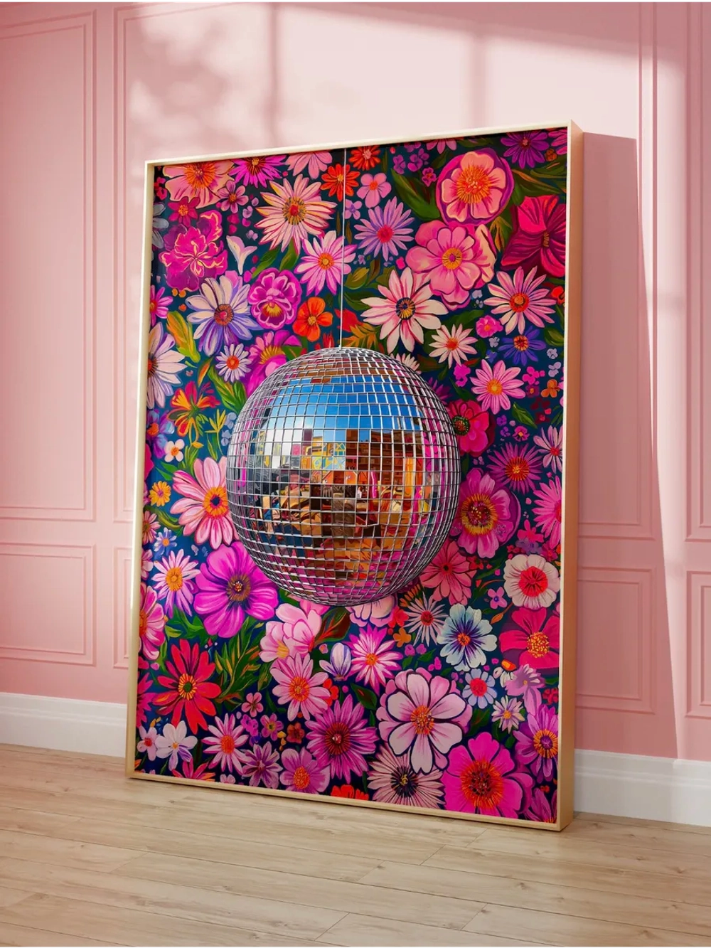 постер 30х40 см интерьерный на стену без рамок Диско шар