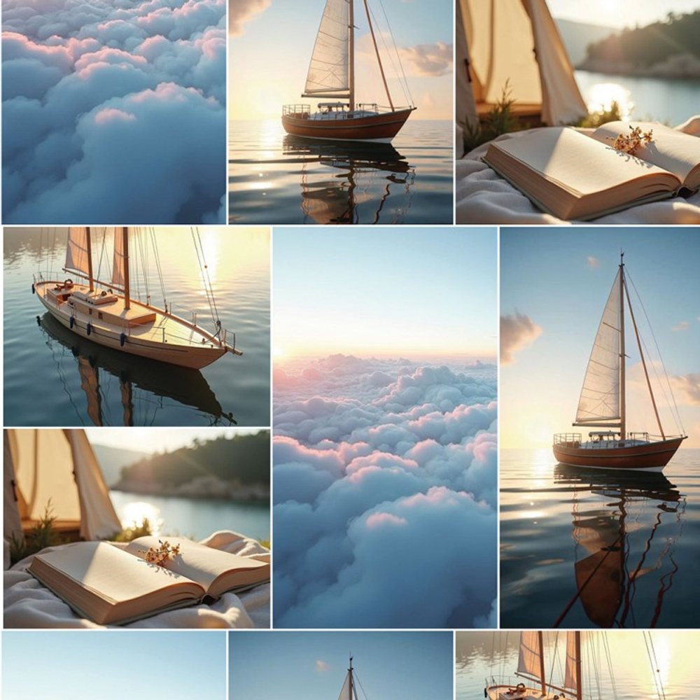 Бумага В листах 10 шт "Цветы и листья" 70 х 70 см (Микс)