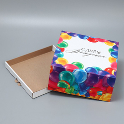 Коробка 24*24*12 см С днём рождения
