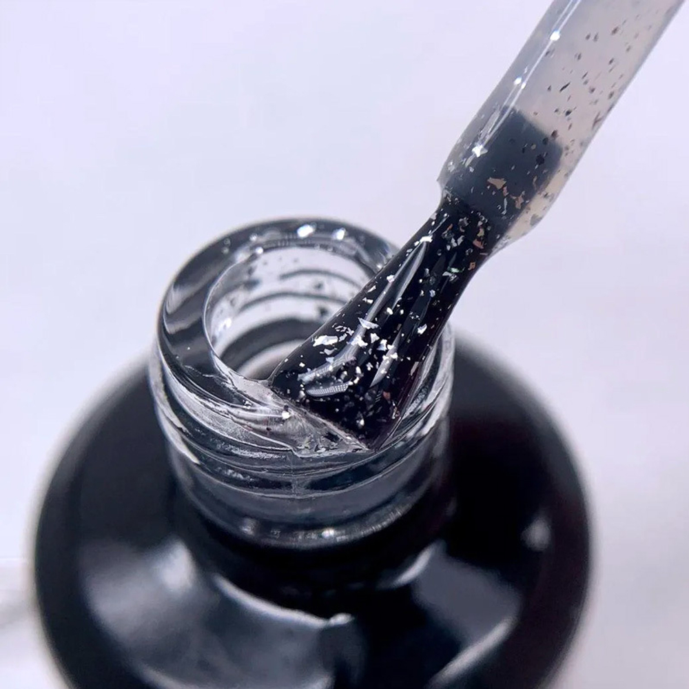 ZARINA NAILS Топ Поталь Silver без липкого слоя, 15 мл
