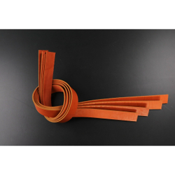 Ременная заготовка Рыжая гладкая 4мм+⠀⠀