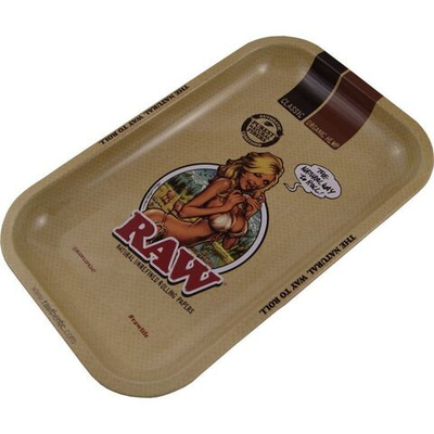 Лоток "RAW" Rolling Tray Metal Small Design RAW Girl 27.5x17.5см