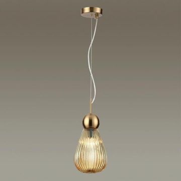 5402/1 MODERN ODL_EX23 159 золотой/янтарный/металл/стекло Подвес E14 1*40W ELICA