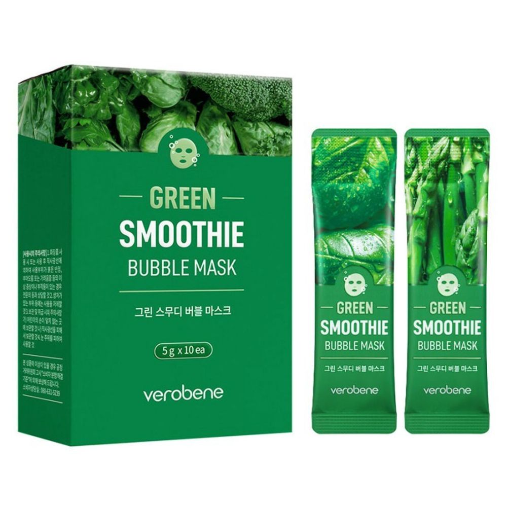 Verobene Green Smoothie Bubble Mask кислородная маска смузи с зеленым комплексом