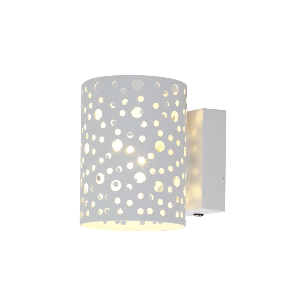 Уличный настенный светильник 1x40Вт G9, металл/стекло, белый