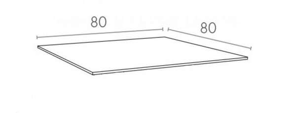 Столешница Air Table 80х80 см, черная