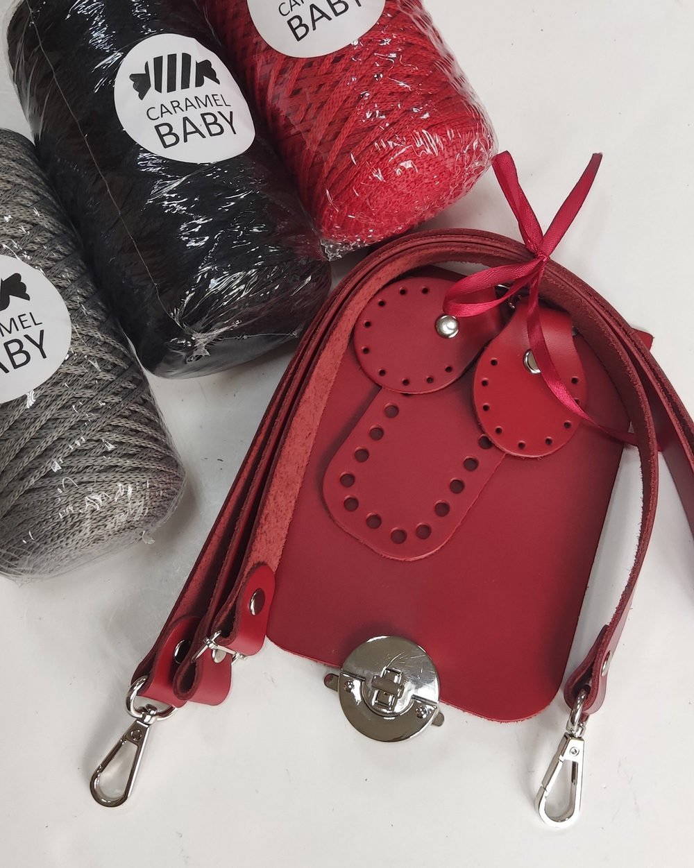 Комплект для мини-сумки Кожа Red  hot