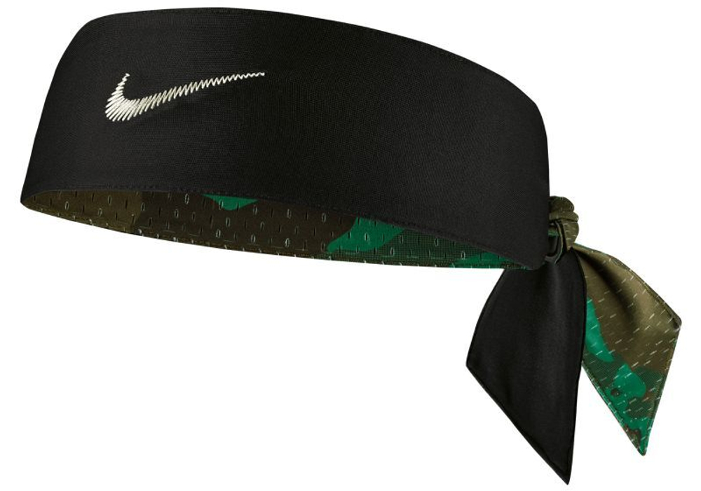 Теннисная бандана Nike Dri-Fit Head Tie Reversible M - rough green/black/white