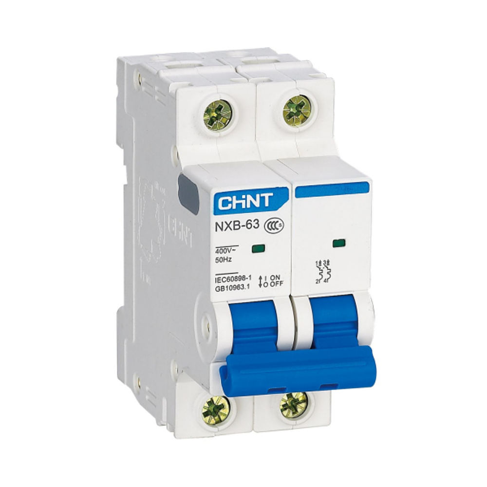 Выключатель автоматический 2П 1А характеристика C NXB-63S 4.5kA (R) (CHINT)