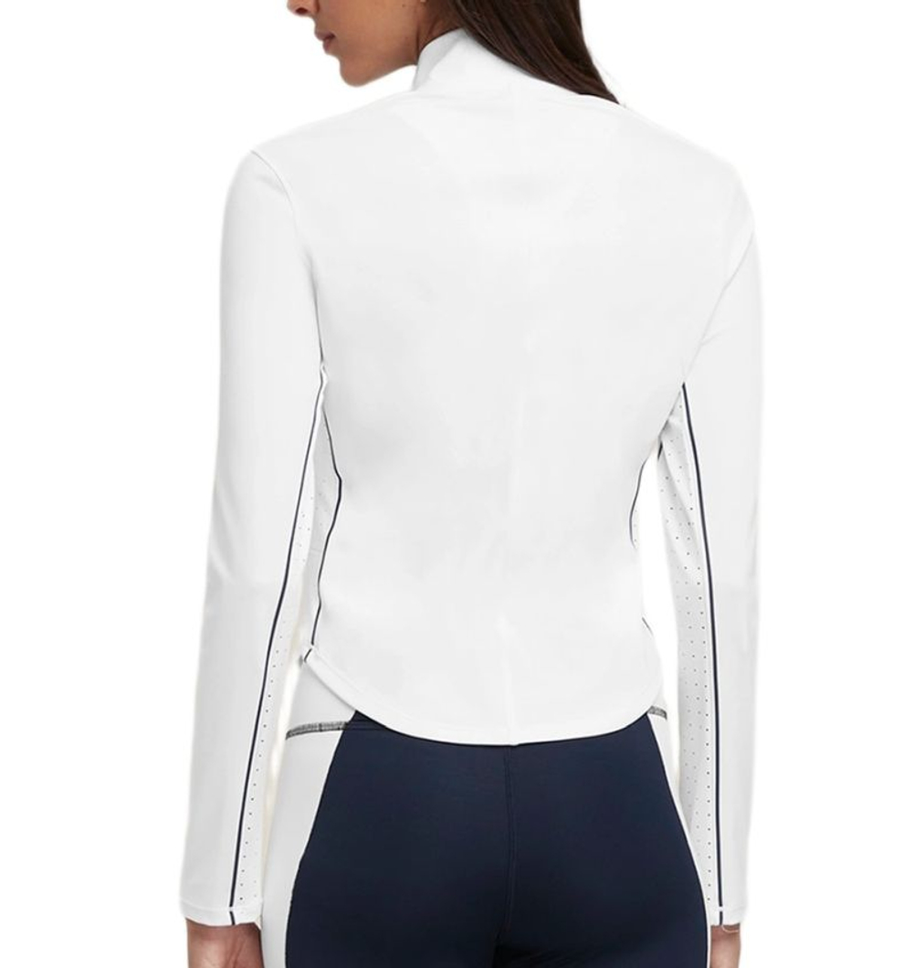 Женская теннисная футболка   Wilson Brentwood Half-Zip Longsleeve