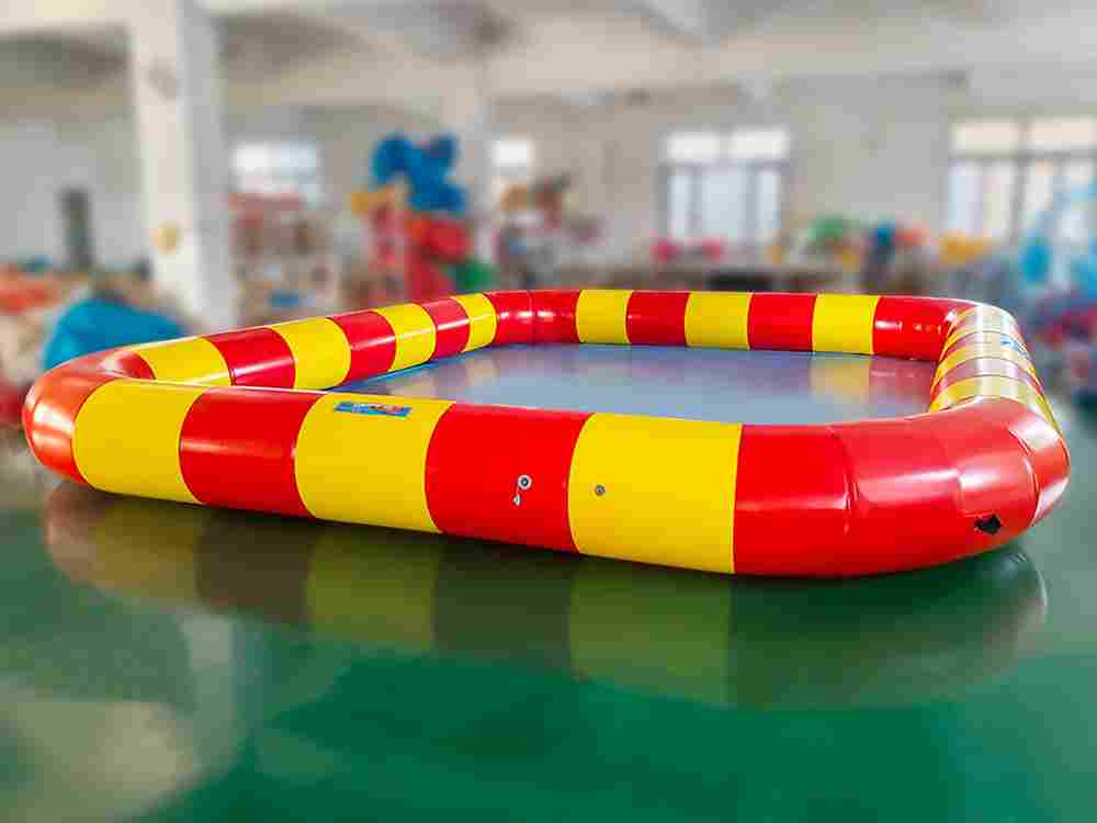 Надувной бассейн «Красно-желтый» 8*6*0,65 м