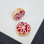 Бусина лэмпворк, пончик с глазурью, р-р 15мм, штучно