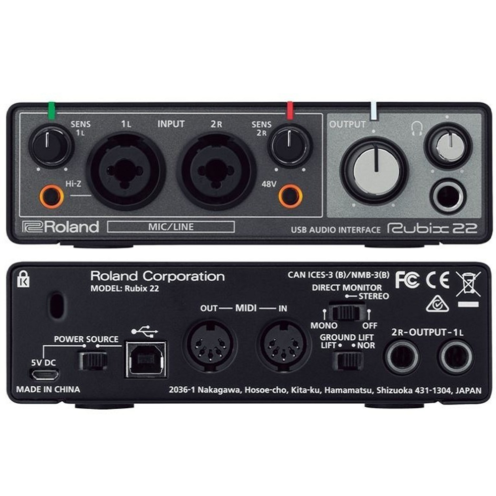 Внешняя звуковая карта с USB Roland Rubix22