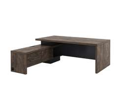 Стол левый 2000х2000х750 с опорной тумбой и блоком розеток T-20L.1000-02