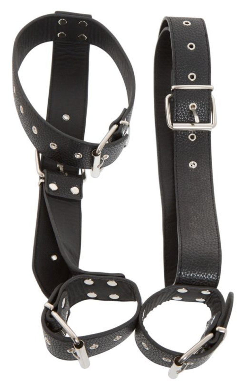 Фиксация на шею и запястья Bad Kitty Neck and Hand Restraints (Цвет: черный)