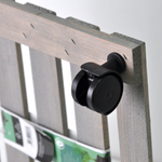 Подставка для цветов, 30х30х7, Флорэль, круглая на колесиках, этажерка, напольное, на подоконник, полка, из массива дерева, серый, Dipriz