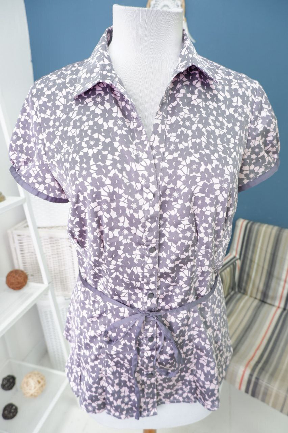 Блузка O'stin с принтом 48 размер