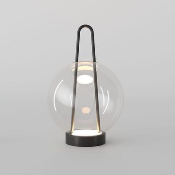 Настольный светодиодный светильник со стеклянным плафоном 6W 3000К 80507/1 черный a069349 Frasco Eurosvet