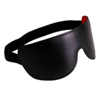 Маска закрытая на резинке черная кожа