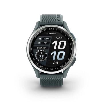 Умные часы Garmin Approach S44 Серебристый алюминиевый безель с силиконовым ремешком Twilight