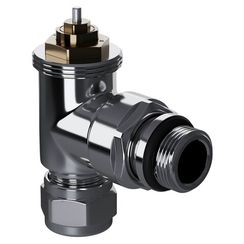 Набор термостатический угловой Royal Thermo Design Pro 15мм М30х1,5 (Хром)