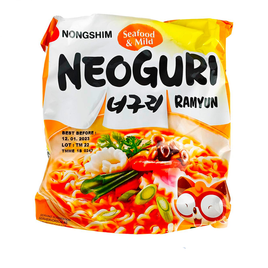 Лапша быстрого приготовления Nongshim Неогури му со вкусом морепродуктов острая, 120гр.