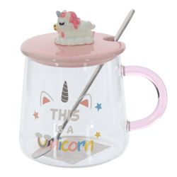 GAEM Кружка с крышкой и ложкой, 400 мл, L12,5 W9 H12 см