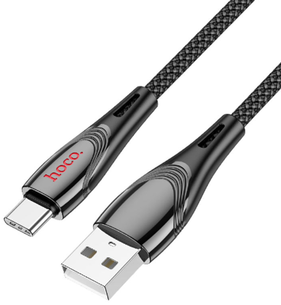 Кабель HOCO U133 USB-Type-C 3A 1.2м Braided Grey