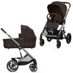 Коляска Cybex Balios S Lux TPE complete Cloud G Fog Grey 3 в 1 Chocolate Brown с дождевиками