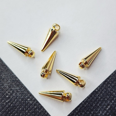 Подвеска, шип, позолота, р-р 15мм, фурнитура люкс