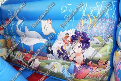 Коммерческий надувной батут "Морские обитатели"