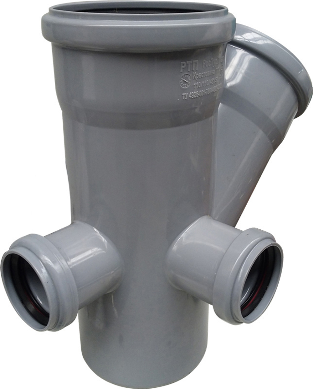 Крестовина двухплоскостная, левая/тыл ВК ПП 110/110/50/50х45, короб, серый,РТП (15/1)