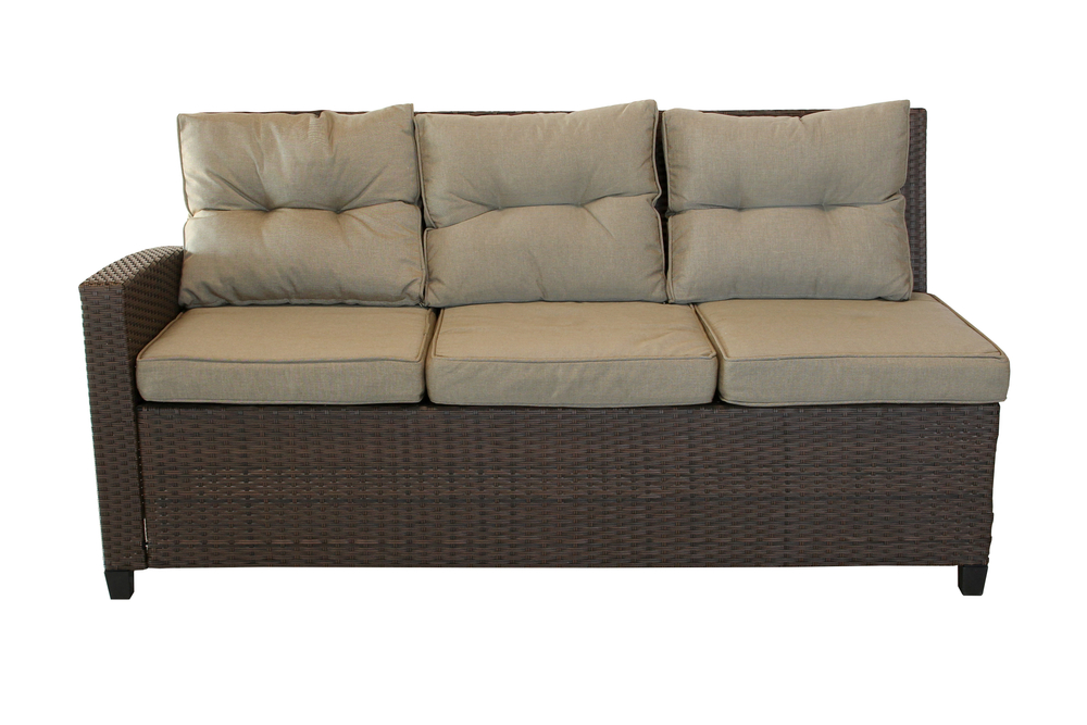 Набор мебели Версаль ПРЕМИУМ-2 арт.SFS019 коричневый, бежевый 4 уп.(ротанг коричневый, подушки бежевые) "Garden story"