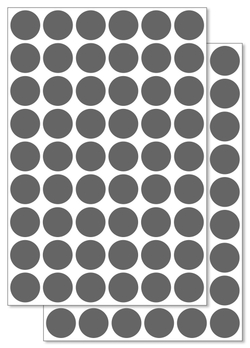 Темно-серые виниловые наклейки для маркировки Policomprint М4, 20 мм.