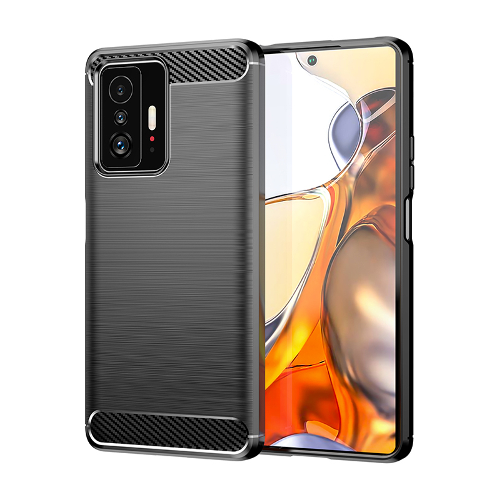? Мягкий защитный чехол в стиле карбон для Xiaomi 11T и 11T Pro, серии  Carbon от Caseport - купить по отличной цене ? в интернет магазине  caseport в Москве и СПб