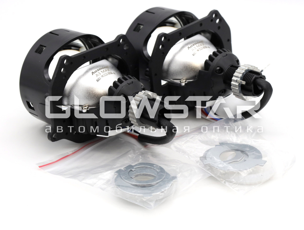 Билед модули Aozoom A3 Max 2025 3.0 дюйма, 5500К, 12V, 49W/57W, крепление 3R и съемное гаечное (комплект, 2шт)