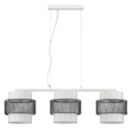 8002/3A MODERNI LN25 159 белый, черный металл/металл, текстиль Подвес Е27 3*60W 220V ANIMAISA