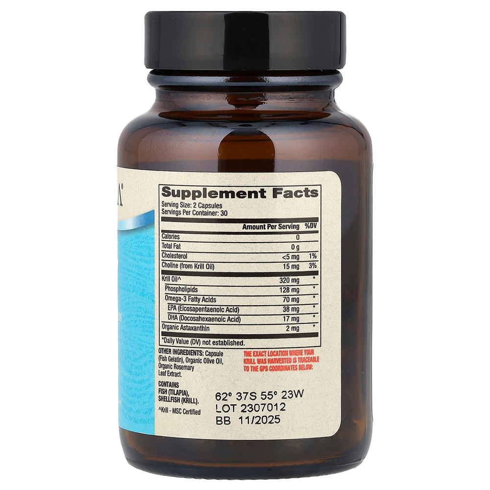 Dr. Mercola, крилевый жир для детей, 60 капсул