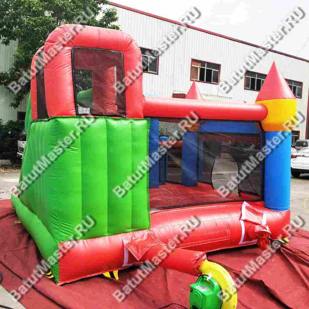 Детский надувной батут "Мини-замок" с горкой 3,5*3,5*3 м