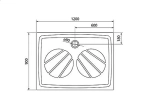 Душевой поддон Ravak Galaxy Pro Gigant 120x90 черный матовый