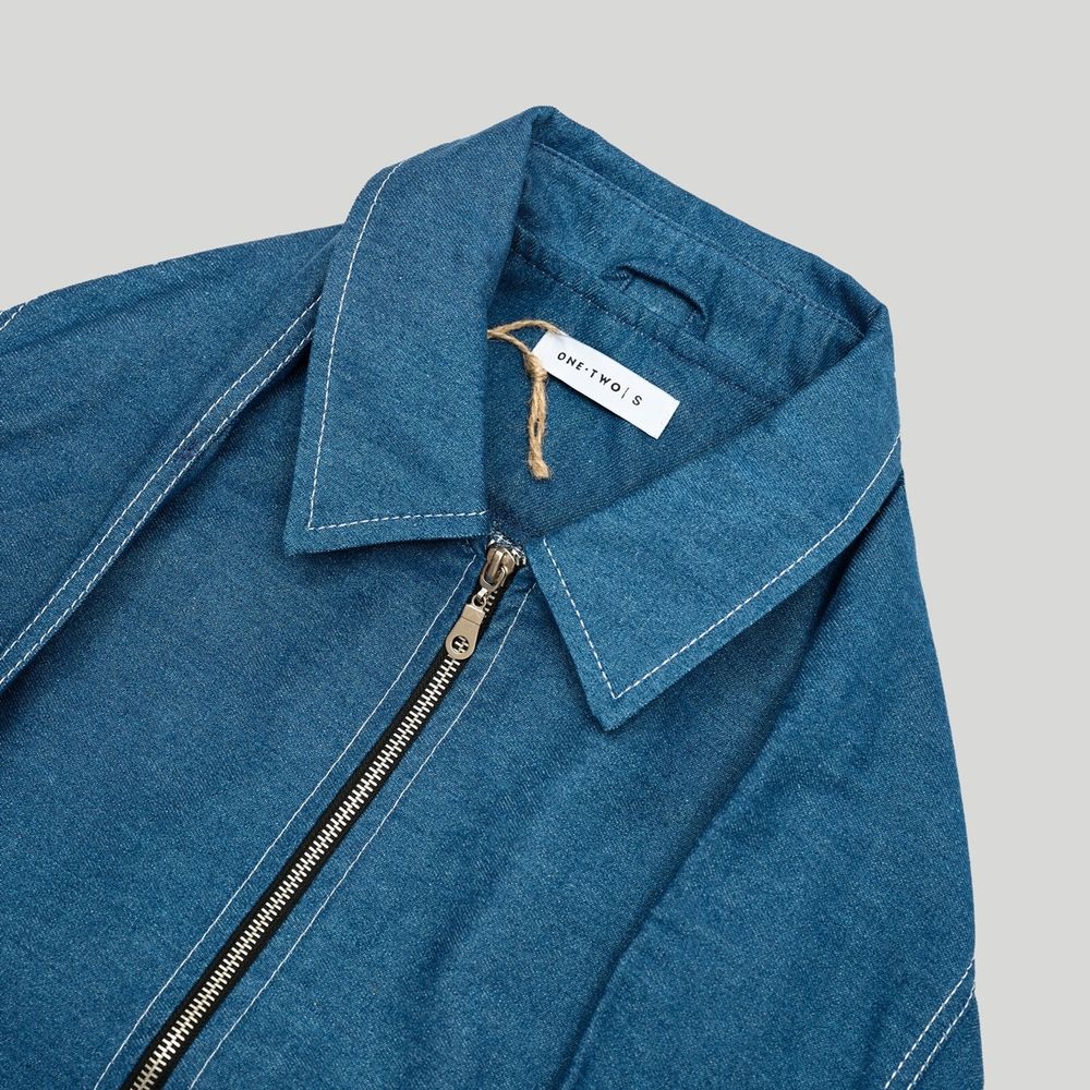 Куртка One Two Zip-Up Shirt Jacket Denim Blue