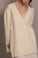 кардиган с глубоким v-образным вырезом