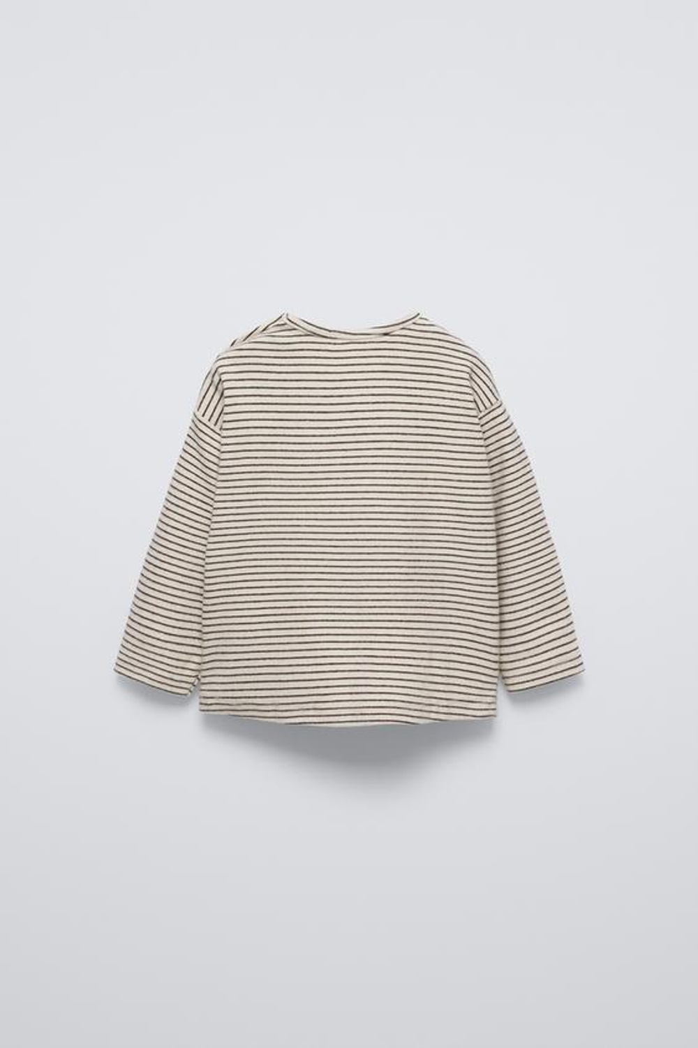 ZARA ЛОНГСЛИВ SOFT TOUCH В ПОЛОСКУ, ЭКРЮ